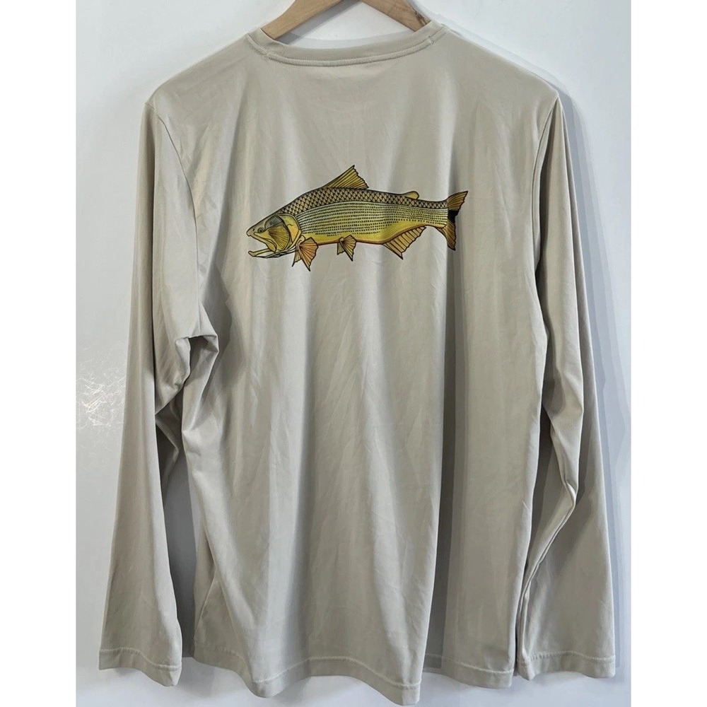 Patagonia Mens Capilene Cool Daily Trout Graphic Shirt L/S Sz Medium 52147